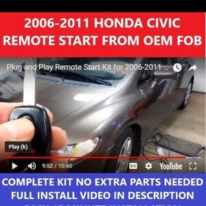 Civic Remote Start Kit - Black